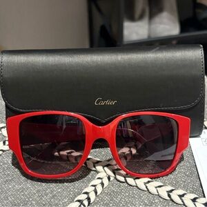 Cartier Bold Red Sunglasses